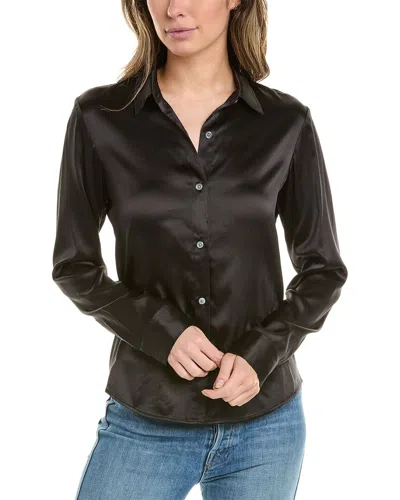 Atm Anthony Thomas Melillo Classic Silk-blend Shirt In Black