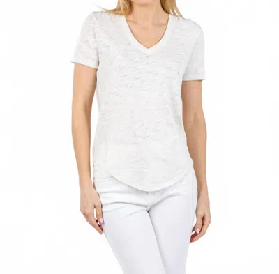 Atm Anthony Thomas Melillo Womens Slub Jersey School Boy V Neck Tee In White