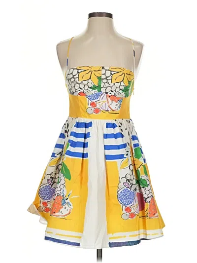 Pre-owned Atm Anthony Thomas Melillo Cocktail Dress In Yellow