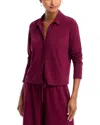 Atm Anthony Thomas Melillo Collared Button Front Top In Merlot