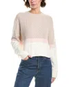 Atm Anthony Thomas Melillo Colorblock Cable Cashmere-blend Sweater In Neutral