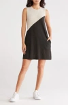 Atm Anthony Thomas Melillo Colorblock Cotton Tank Dress