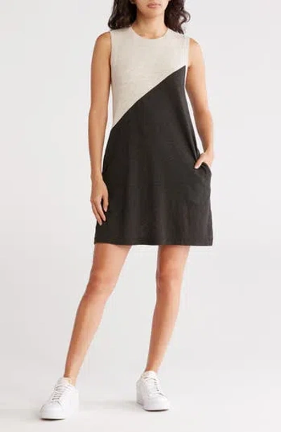 Atm Anthony Thomas Melillo Colorblock Cotton Tank Dress