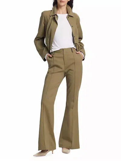 Atm Anthony Thomas Melillo Cotton-blend Twill Flare Pants In Oil Green In Multi