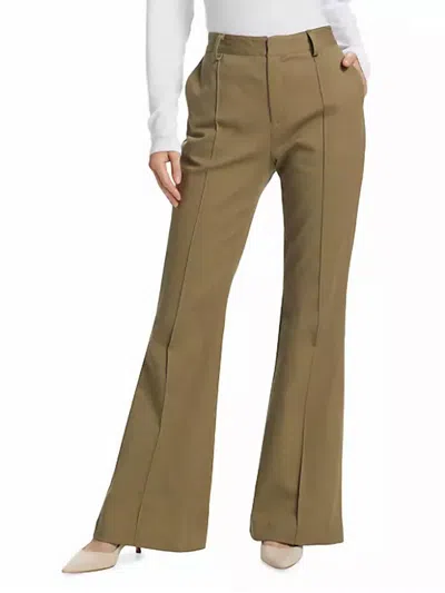 Atm Anthony Thomas Melillo Cotton Blend Twill Flare Pants In Oil Green In Multi