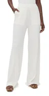 Atm Anthony Thomas Melillo Cotton Cashmere Ribbed Wide Leg Pants White