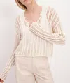Atm Anthony Thomas Melillo Crochet Sweater In Faded Hazelwood Marl