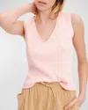 Atm Anthony Thomas Melillo Cotton Rib Muscle Tee In Cherry Blossom