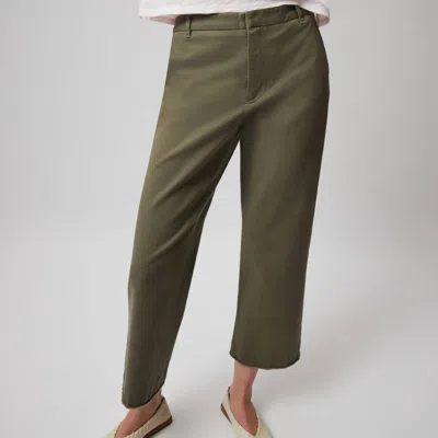 Atm Anthony Thomas Melillo Cotton Twill Boyfriend Pant In Army In Green