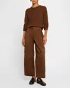 Atm Anthony Thomas Melillo Cotton Twill Cargo Pants In Pecan Brown