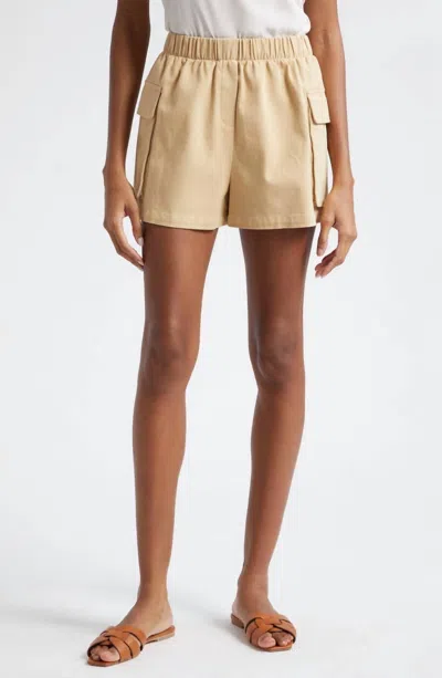 Atm Anthony Thomas Melillo Cotton Twill Cargo Shorts In Shitake In Beige