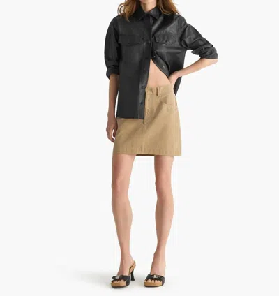 Atm Anthony Thomas Melillo Cotton Twill Pencil Skirt In Khaki In Neutral