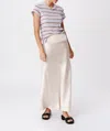 Atm Anthony Thomas Melillo Cracked Satin Bias Maxi Skirt In Vanilla Mist