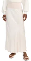 Atm Anthony Thomas Melillo Cracked Satin Bias Maxi Skirt Vanilla Mist In Vanilla Mist