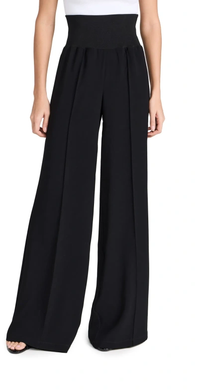 Atm Anthony Thomas Melillo Crepe Twill Palazzo Pants Black