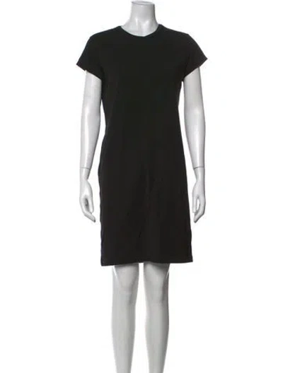 Pre-owned Atm Anthony Thomas Melillo Crew Neck Knee-length Dress In Black