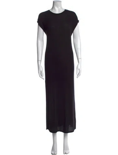 Pre-owned Atm Anthony Thomas Melillo Crew Neck Long Dress In Black