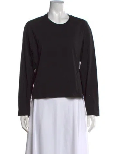 Pre-owned Atm Anthony Thomas Melillo Crew Neck Long Sleeve T-shirt W/ Tags In Black
