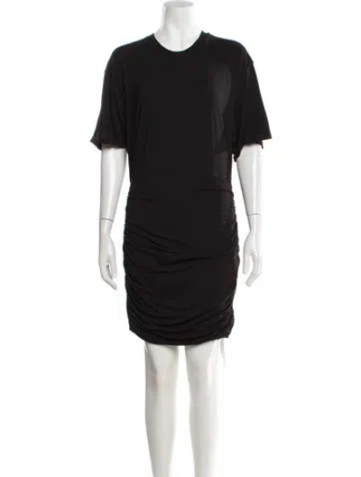 Pre-owned Atm Anthony Thomas Melillo Crew Neck Mini Dress In Black
