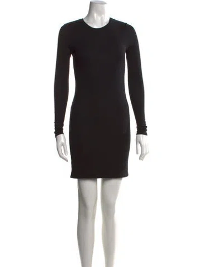 Pre-owned Atm Anthony Thomas Melillo Crew Neck Mini Dress In Black