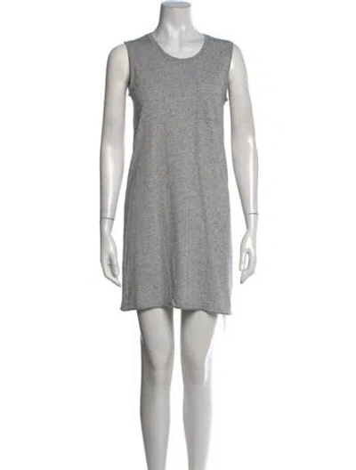 Pre-owned Atm Anthony Thomas Melillo Crew Neck Mini Dress In White