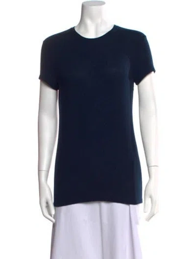 Pre-owned Atm Anthony Thomas Melillo Crew Neck Short Sleeve T-shirt In Blue