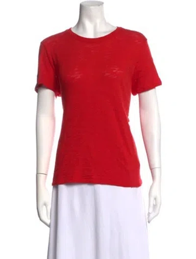Pre-owned Atm Anthony Thomas Melillo Crew Neck Short Sleeve T-shirt In Red