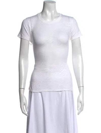 Pre-owned Atm Anthony Thomas Melillo Crew Neck Short Sleeve T-shirt In White