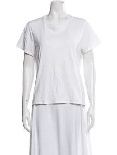 Pre-owned Atm Anthony Thomas Melillo Crew Neck Short Sleeve T-shirt In White