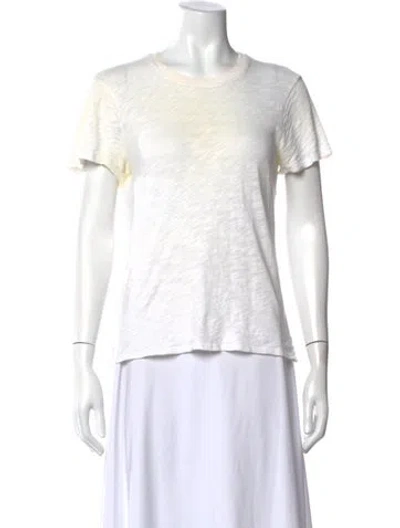 Pre-owned Atm Anthony Thomas Melillo Crew Neck Short Sleeve T-shirt In White