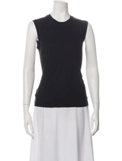 Pre-owned Atm Anthony Thomas Melillo Crew Neck Sleeveless Top In Black