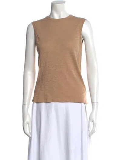 Pre-owned Atm Anthony Thomas Melillo Crew Neck Sleeveless T-shirt In Neutral