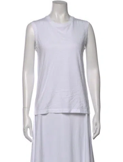 Pre-owned Atm Anthony Thomas Melillo Crew Neck Sleeveless T-shirt In White