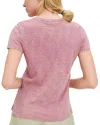 Atm Anthony Thomas Melillo Slub Jersey With Chroma Wash Short Sleeve Boyfriend V-neck Tee In Wisty Mauve