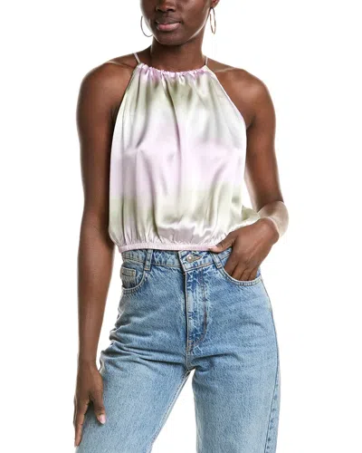 ATM ANTHONY THOMAS MELILLO ATM ANTHONY THOMAS MELILLO CROPPED SILK HALTER TOP