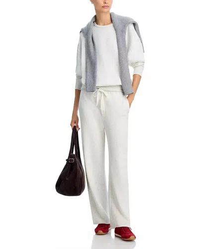 Atm Anthony Thomas Melillo Cropped Straight Leg Pants In Chalk Donegal In White