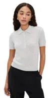 Atm Anthony Thomas Melillo Exposed Seams Cashmere Polo Grey In Gray