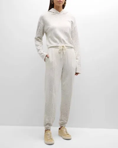 Atm Anthony Thomas Melillo French Terry With Speckled Treatment Pullover In Chalk/iron