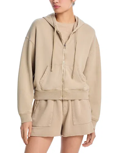 Atm Anthony Thomas Melillo French Terry Zip Up Hoodie In Nude