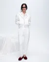 Atm Anthony Thomas Melillo French Terry Zip-up Hoodie In White