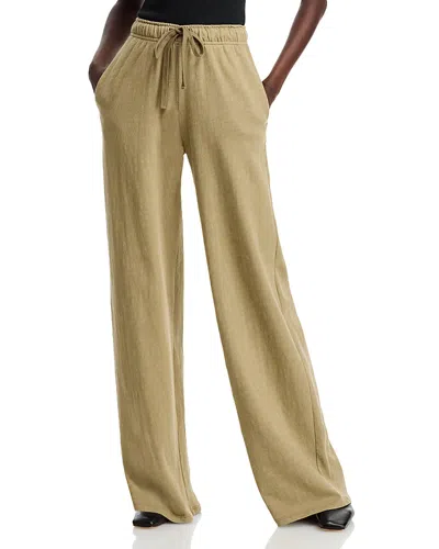Atm Anthony Thomas Melillo Heavy Slub Jersey Wide Leg Pants In Faded Army