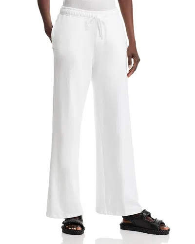 Atm Anthony Thomas Melillo Heavy Slub Jersey Wide Leg Pants In White