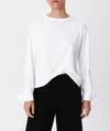 Atm Anthony Thomas Melillo Heavyweight Jersey Mixed Media Top In White
