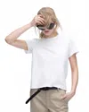 Atm Anthony Thomas Melillo Heavyweight Jersey Short Sleeve Crew Neck Tee In White In White