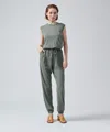 Atm Anthony Thomas Melillo High Torsion Jumpsuit In Olive Drab