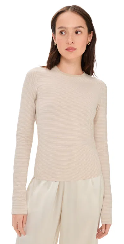 Atm Anthony Thomas Melillo Jersey Tee Macadamia Multi In Neutral