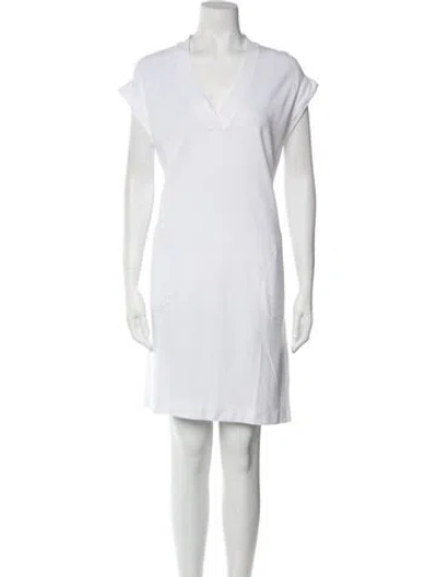 Pre-owned Atm Anthony Thomas Melillo Knee-length Dress In White