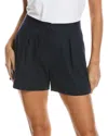 Atm Anthony Thomas Melillo Linen Pleated Shorts In Ink In Blue