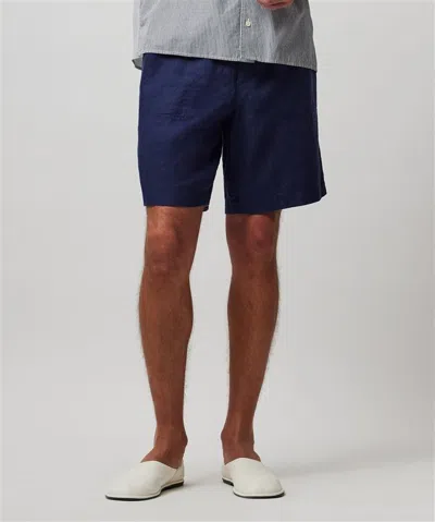Atm Anthony Thomas Melillo Linen Pull-on Shorts In Ink