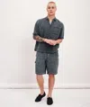 Atm Anthony Thomas Melillo Linen With Wash Camp Shirt In Black